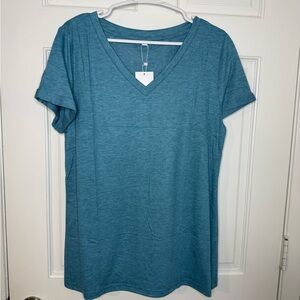 Teal V-Neck T-Shirt